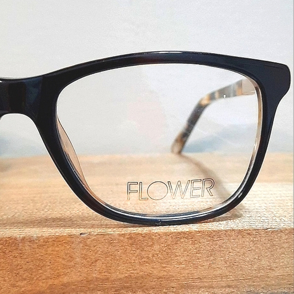 NEW Rx'able Eyeglass frame by FLOWER women glasses brown modern trendy 53-18-140